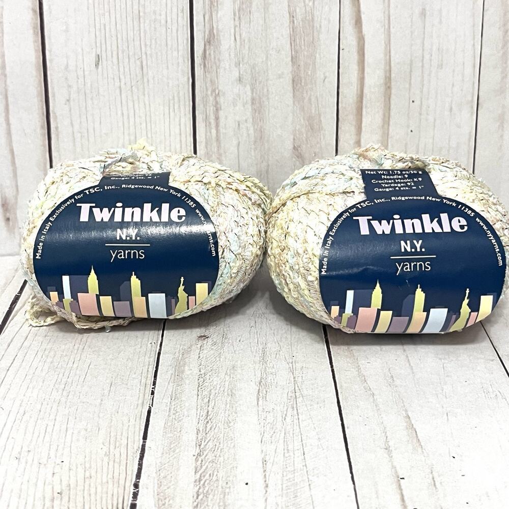 N.Y. Yarns Twinkle - Color 50 - Pastels - Discontinued Lot of 2 Skeins